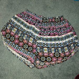 Colorful tribal pattern shorts
